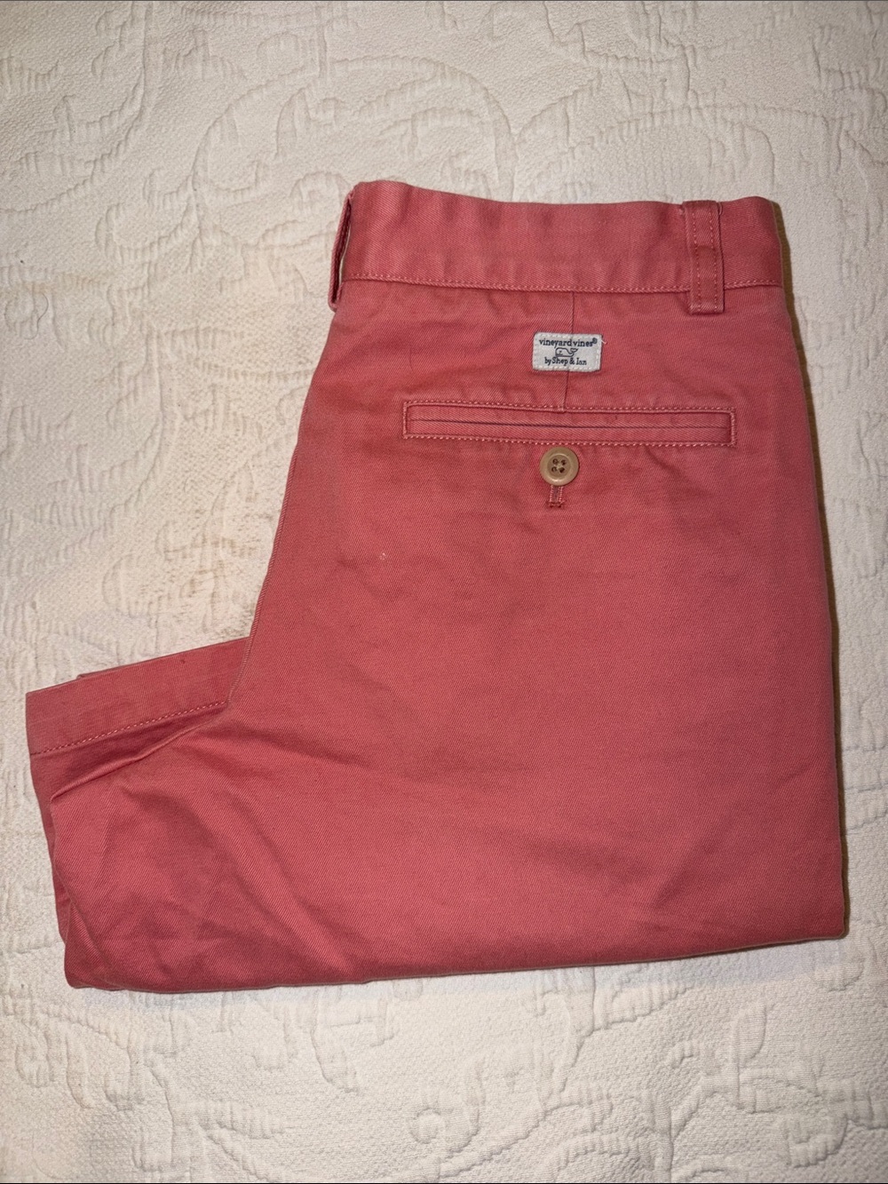 Vineyard Vines Coral Pink Kids Chino Shorts